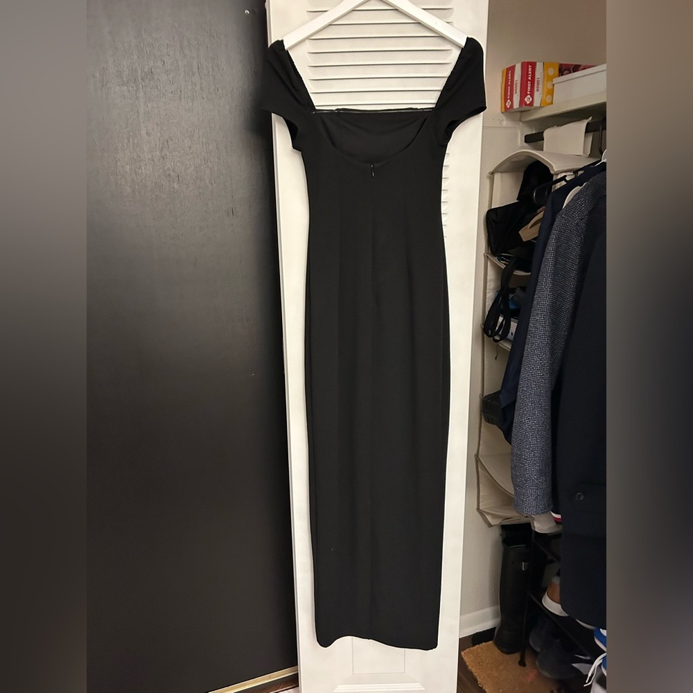 Lulus long black dress with slit